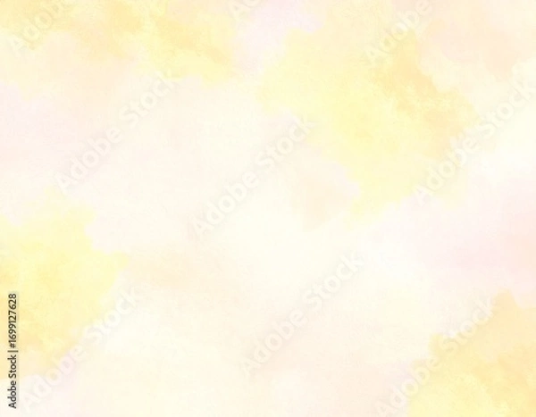 Fototapeta 柔らかい 　優しい　黄色　水彩風　抽象背景　水彩風　テクスチャ　素材