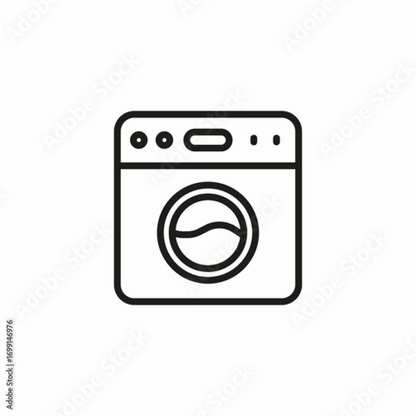 Fototapeta front loading washer icon sign vector