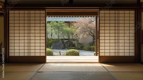 Obraz 日本庭園の見える和室