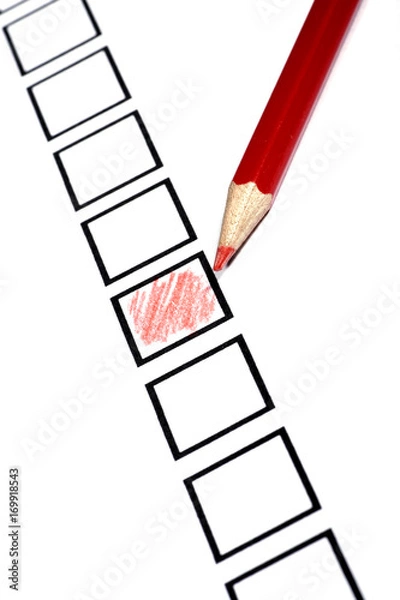 Obraz Marked check box