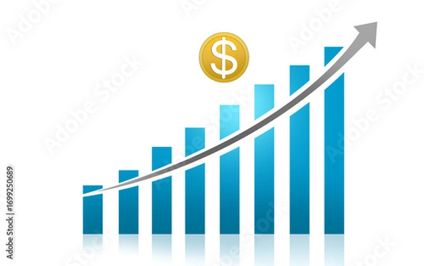 Fototapeta business, graph ,business growth symbol ,business , graph