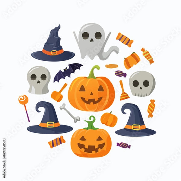 Obraz vector set of halloween themes