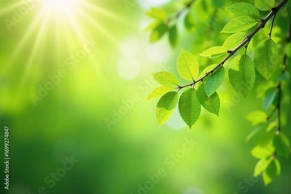Fototapeta Tranquil Spring Willow Scene Delicate Branches Swaying Gently in Sunlight