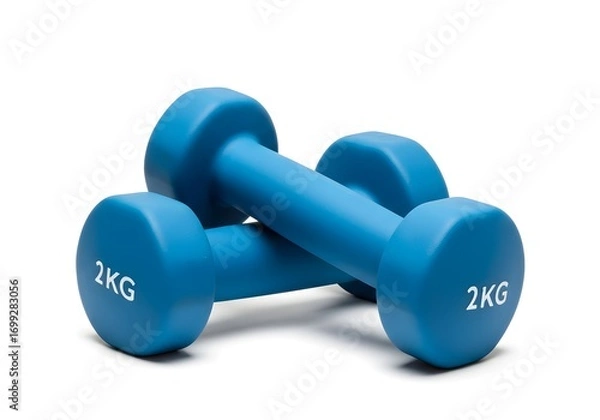 Obraz dumbbell isolated on white background