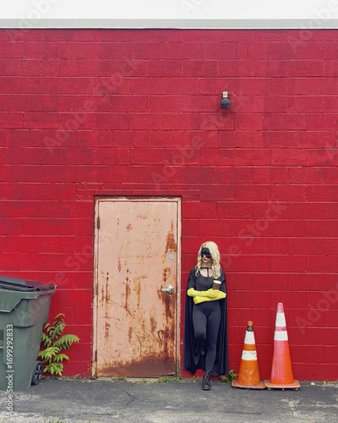 Obraz Ordinary Super Hero Drinking Coffee