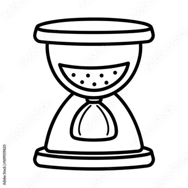 Fototapeta Kitchen Timer line art for web and graphic design on white background