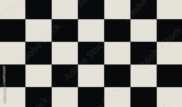 Fototapeta Black and White Checkerboard Pattern Vector Illustration