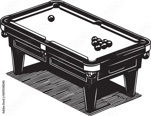 Obraz billiard table with balls