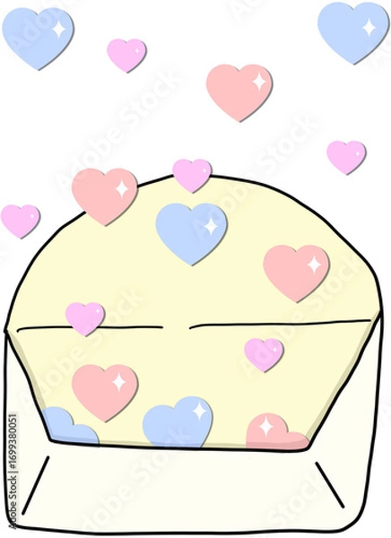 Fototapeta 하트 봉투