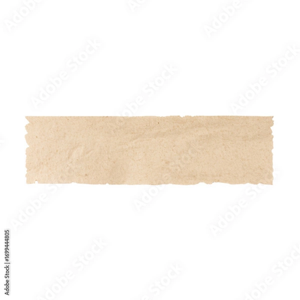 Obraz Torn kraft paper strip isolated on white