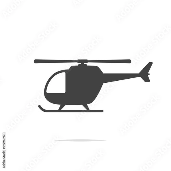 Obraz Wektor ikona helikoptera przezroczysty
