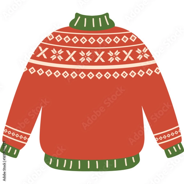 Fototapeta Christmas Sweater Illustration