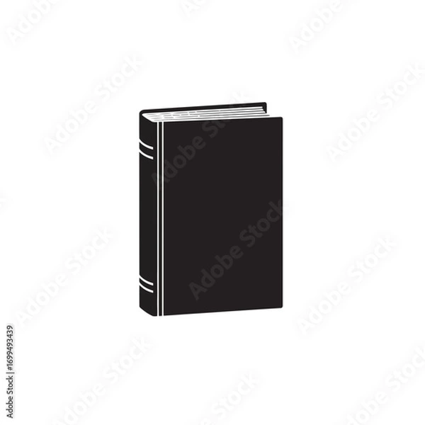 Obraz Simple black silhouette of a hardcover book