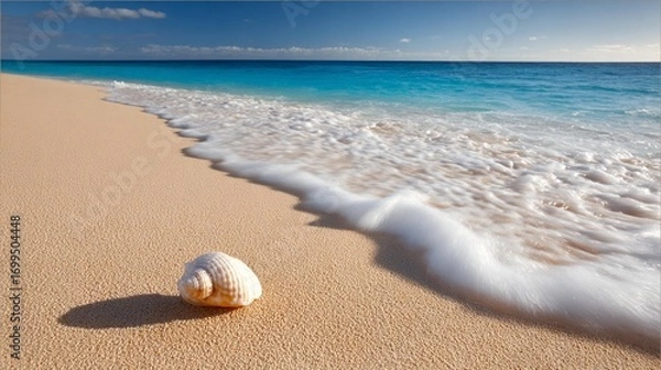 Fototapeta Seashell beach scene