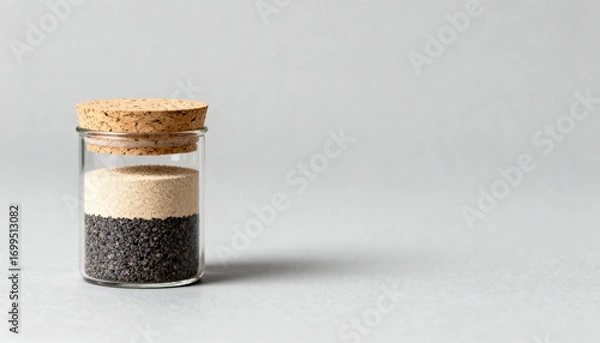 Fototapeta Perfect clean mockup of layered glass jar for packaging and branding use