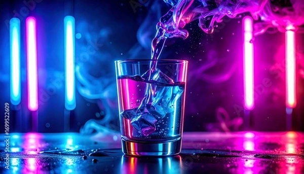 Obraz Neon drink being poured