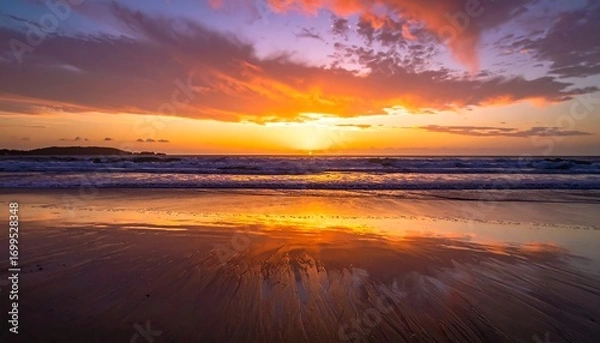 Obraz Vibrant sunset ocean