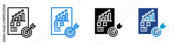 Obraz goal icon set multiple style collection