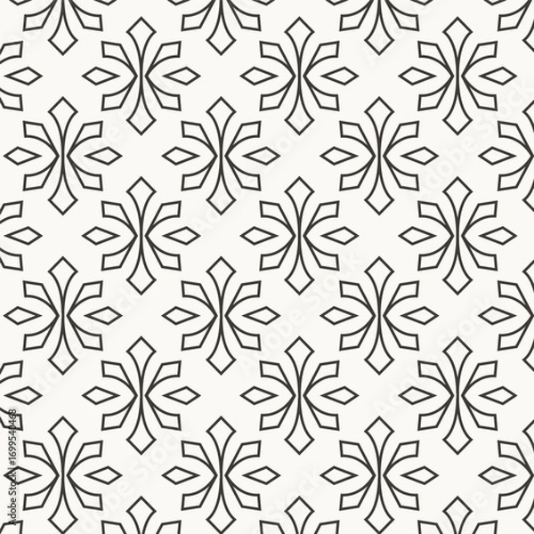 Fototapeta Seamless pattern with decorative elements. Vector abstract background
