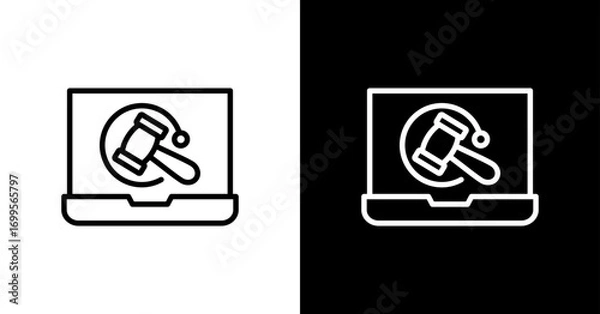 Obraz Legaltech White Icon Set Design	