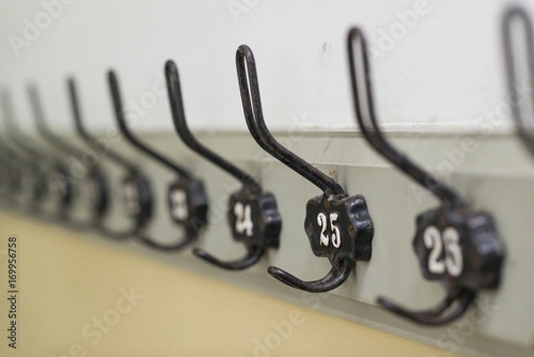 Fototapeta Old fashioned coat rack.