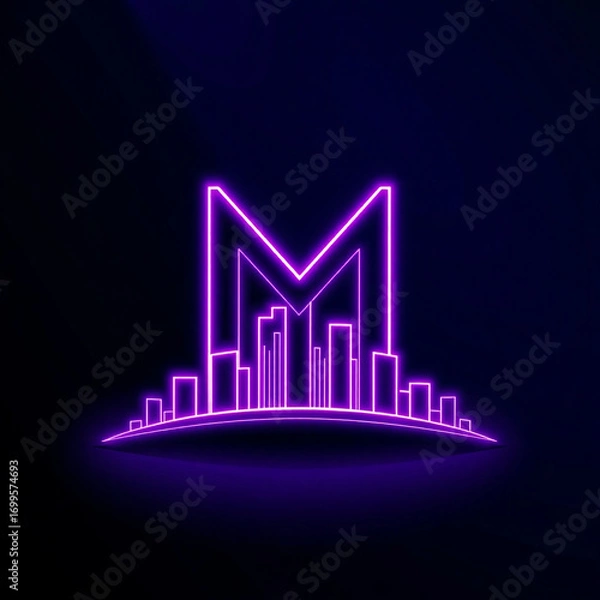 Fototapeta business graph on a black background