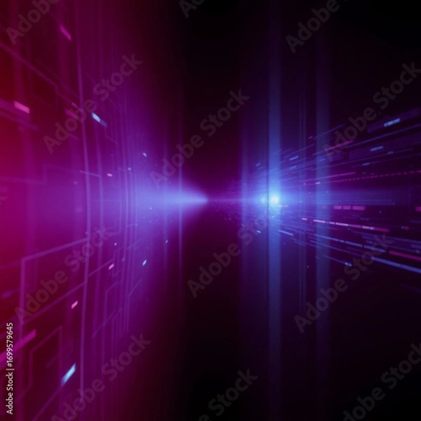Fototapeta abstract background with glowing lines
