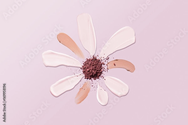 Obraz Makeup smear flower background, brushstrokes
