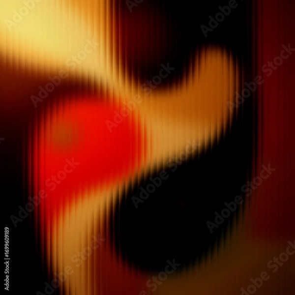 Fototapeta Abstract impressionistic fluid art with vibrant red swirls against warm golden and deep brown tones evoking passion and energy