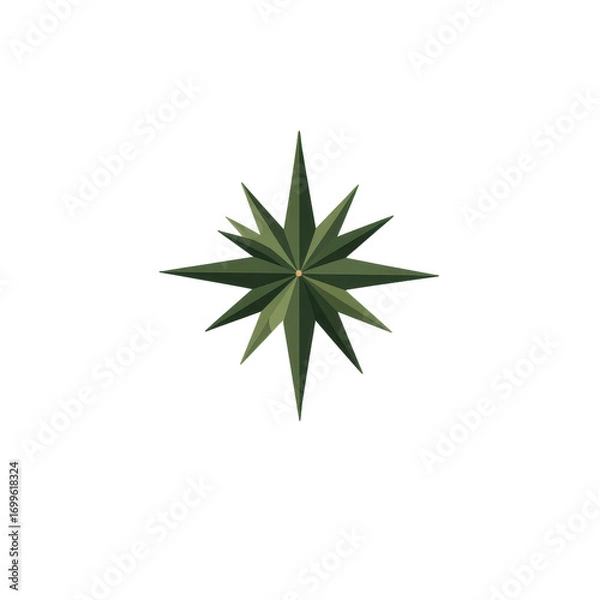Fototapeta Abstract Green Starburst Design Element