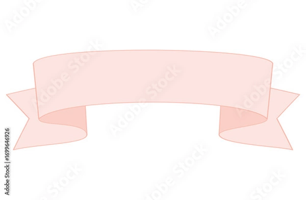 Obraz ピンクのリボン風フレームのイラスト