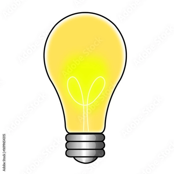 Fototapeta light bulb icon ,idea ,icon png  inspiration creativity