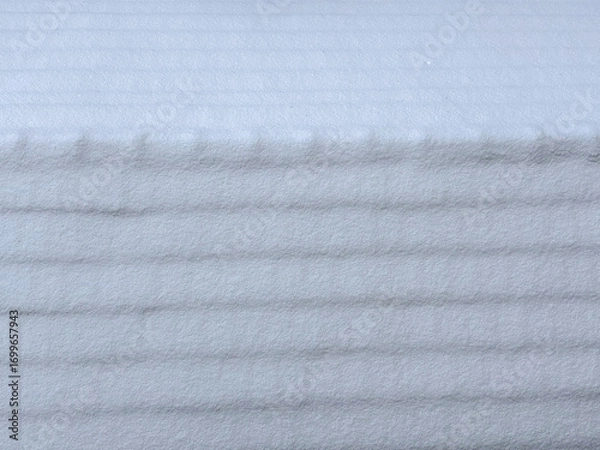 Fototapeta White Minimalist Background with Horizontal Snow Ridges