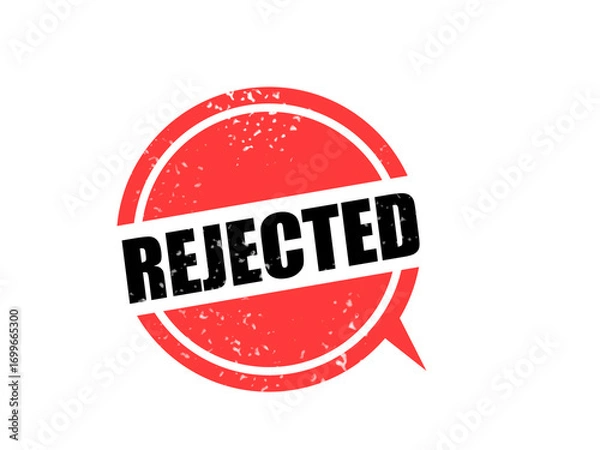 Fototapeta rejected stamp  sign, icon, symbol