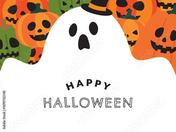 Obraz ハロウィンのゴーストフレーム