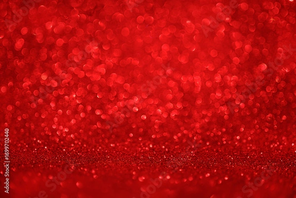 Obraz Glitter vintage lights background red. defused.