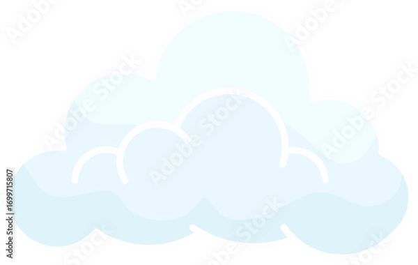 Fototapeta vector illustration of cloud