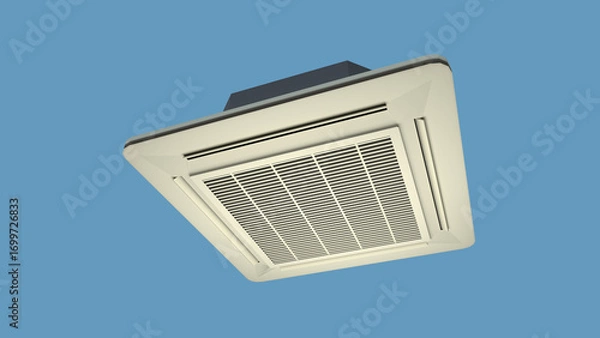 Fototapeta 天井カセット型業務用エアコンのイメージイラスト