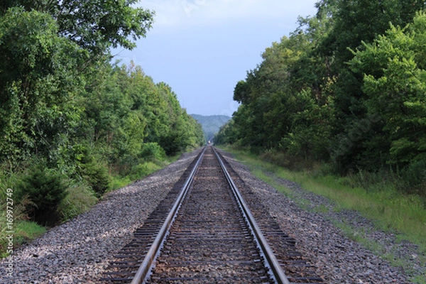 Obraz Old Train Tracks Fading Off Into the Far Distance