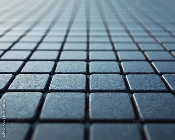 Fototapeta Close-Up View of Textured Tiles on a Modern Surface Flooring