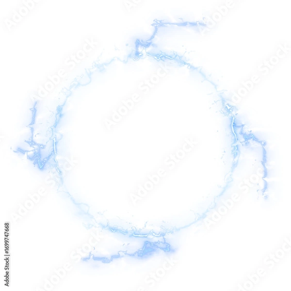 Fototapeta Abstract effect explosion electric energy shockwave, dimensional gate, Neon glow style.