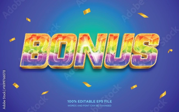 Fototapeta Prize 3D editable text style effect	
