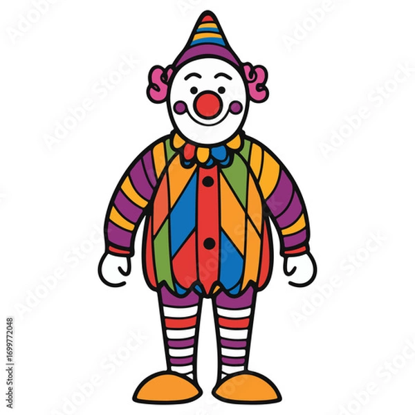 Fototapeta clown, costume, halloween, festival, vector, transparent background, funny, isolated, monster, horror, evil, circus, fun, smile, party, celebration, present, symbol