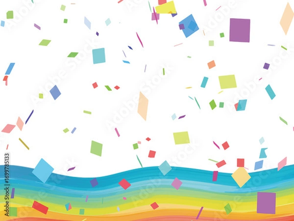 Fototapeta カラフルな紙吹雪の背景