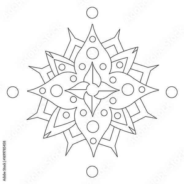 Fototapeta Mandala, ausmalen