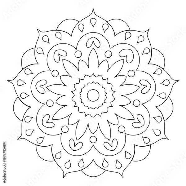 Fototapeta Mandala, ausmalen