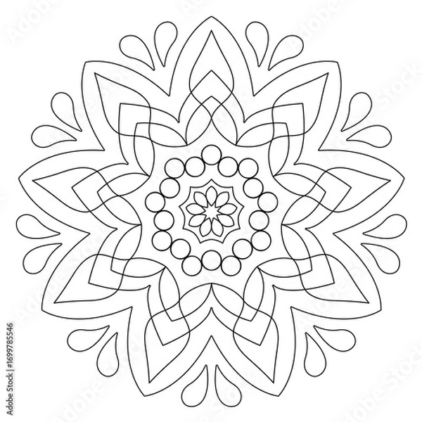 Fototapeta Mandala, ausmalen