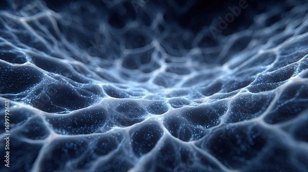 Fototapeta Microscopic surface abstract pattern, microscopic surface design symbolizing cell biology and microscopic surface texture with cinematic universe style, for editorial medical and science background