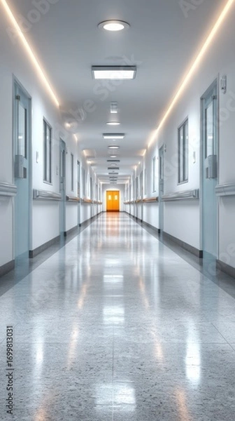 Fototapeta Exploring the Future of Drug Discovery in a Futuristic Hospital Setting with AI Technology