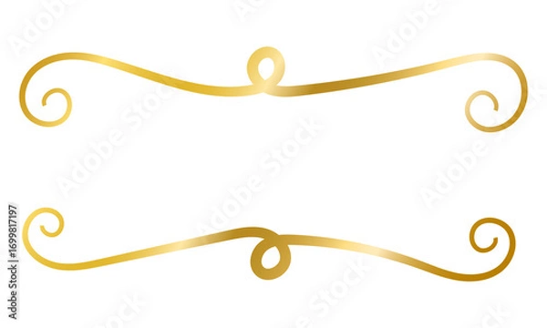 Fototapeta Hand draw Vintage Decorative Frames,  gold frame, frame line collection png transparent background